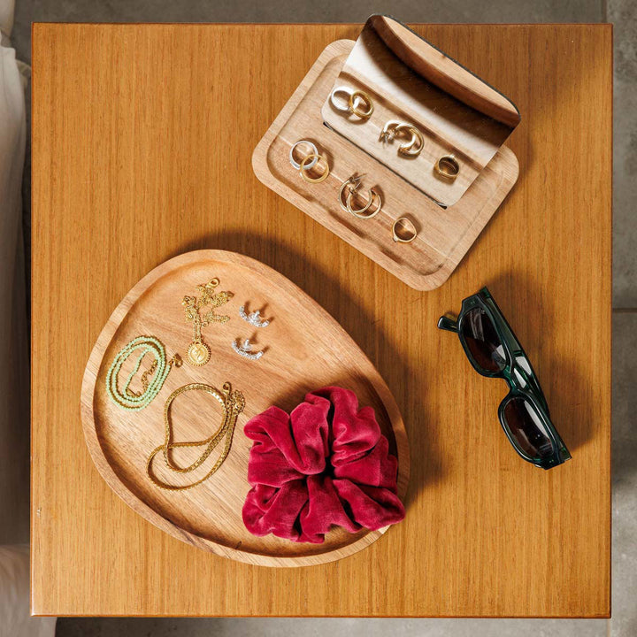 Δίσκος Σερβιρίσματος Οβάλ Από Ξύλο Estia 26X21X2cm