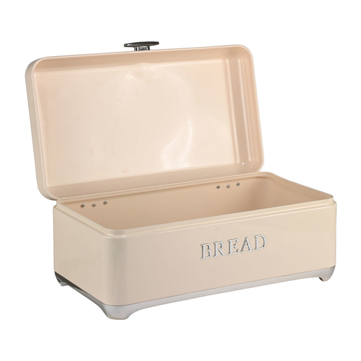 Ψωμιέρα Μεταλλική Κρεμ Με Επιγραφή 'Bread' Estia 42.5X25.3X18cm