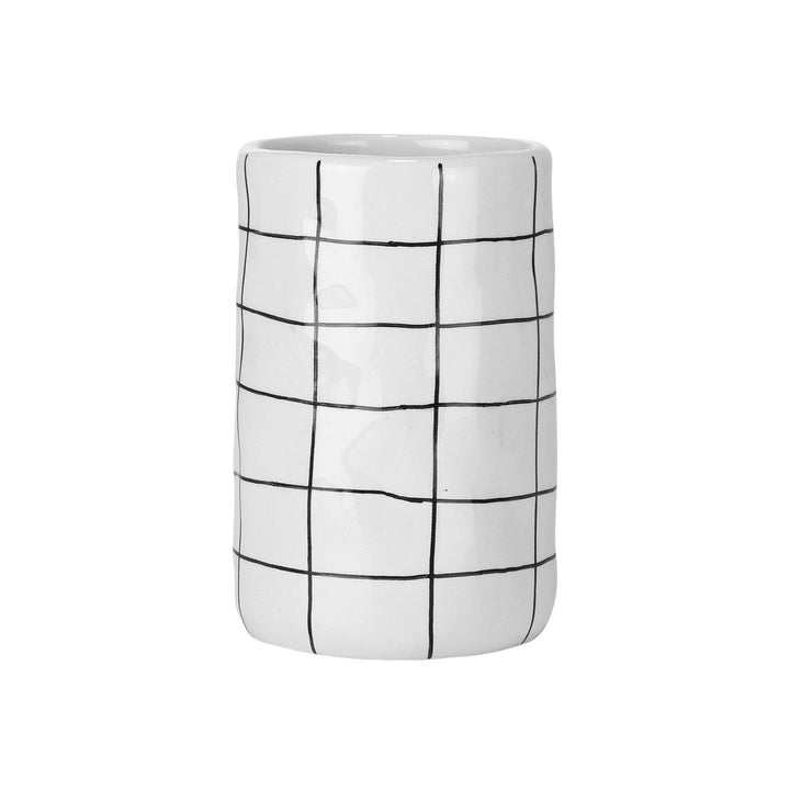 Estia Ποτηράκι Μπάνιου Κεραμικό Λευκό Cage