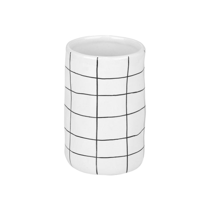 Estia Ποτηράκι Μπάνιου Κεραμικό Λευκό Cage