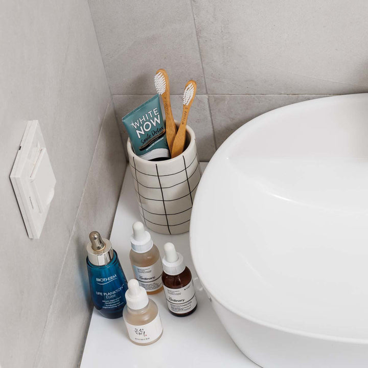 Estia Ποτηράκι Μπάνιου Κεραμικό Λευκό Cage