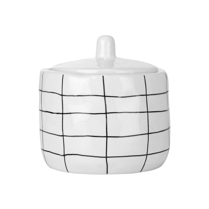 Estia Δοχείο Για Βαμβάκι/Μπατονέτες Κεραμικό Λευκό Cage