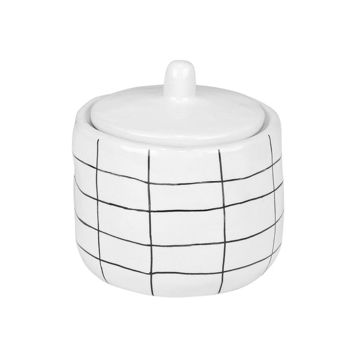 Estia Δοχείο Για Βαμβάκι/Μπατονέτες Κεραμικό Λευκό Cage