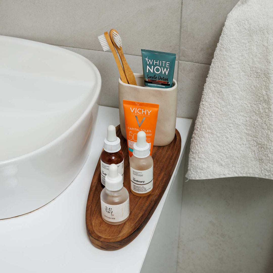 Estia Ποτηράκι Μπάνιου Κεραμικό Μπεζ Grain