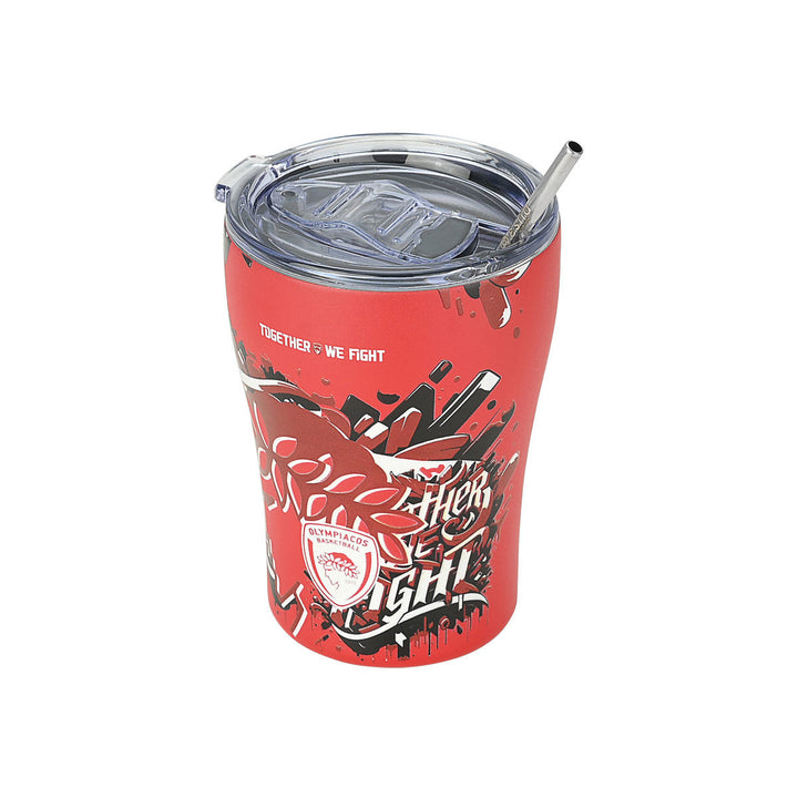 Estia Ποτήρι Θερμός 350ml Κόκκινο Ολυμπιακός Edition Together We Fight Coffee Mug