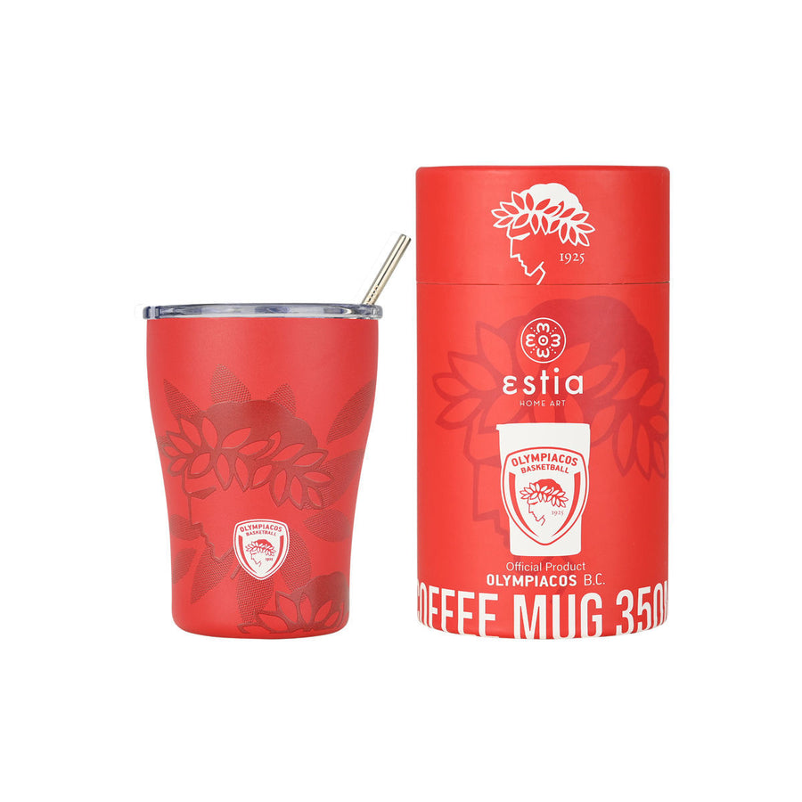 Estia Ποτήρι Θερμός 350ml Κόκκινο Ολυμπιακός BC Edition Coffee Mug