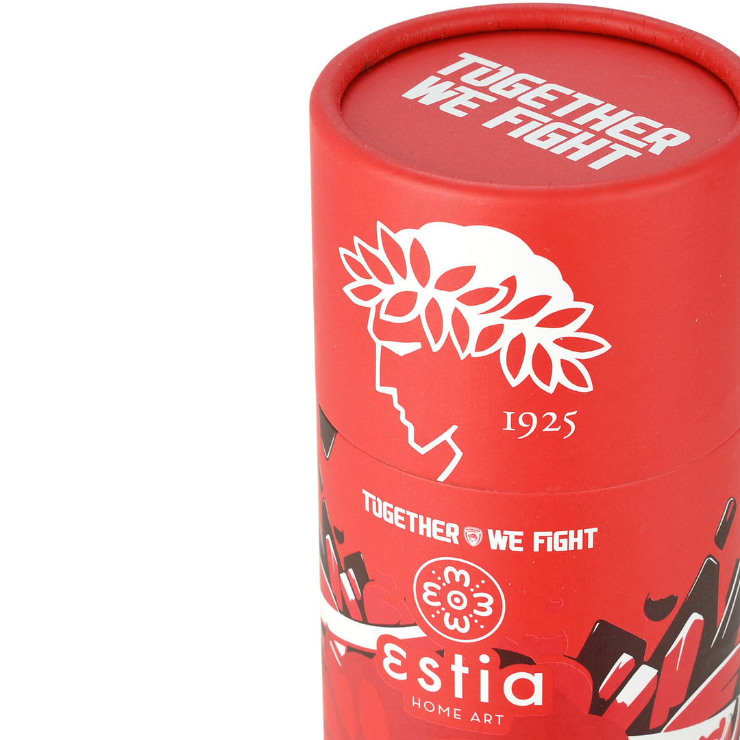 Estia Μπουκάλι Θερμός 500ml Κόκκινο Ολυμπιακός Edition Together We Fight Travel Flask