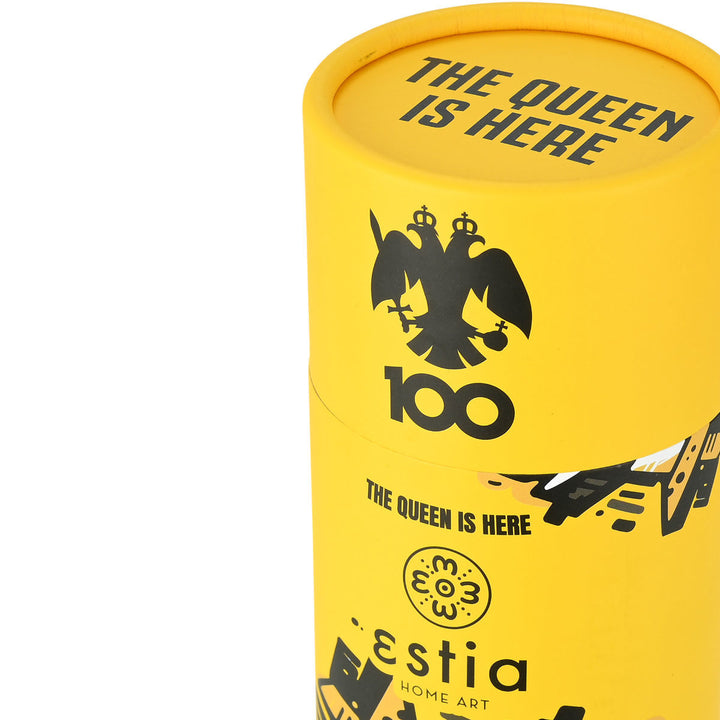 Estia Μπουκάλι Θερμός 500ml Κίτρινο ΑΕΚ Edition The Queen Is Here Travel Flask
