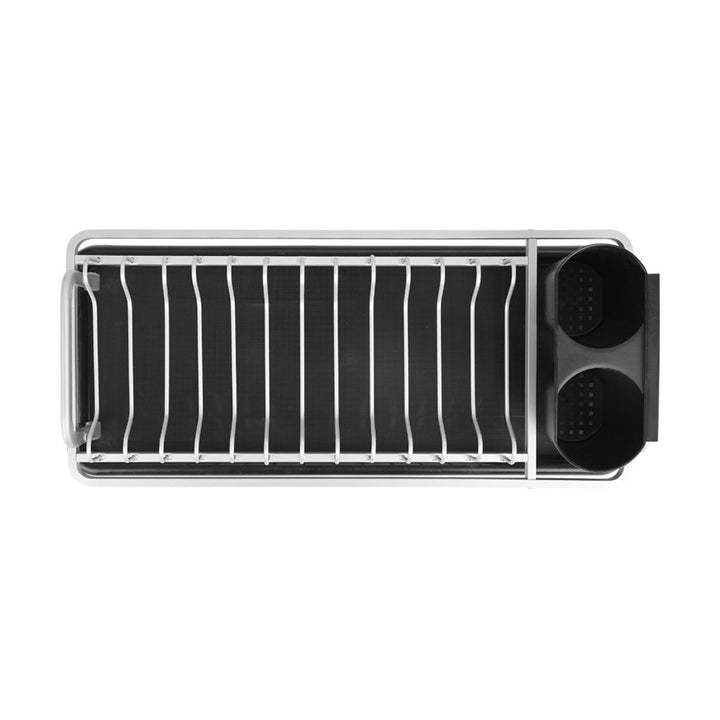 Πιατοθήκη Αλουμινίου Με Πλαστική Βάση & Θήκη Για Μαχαιροπίρουνα Estia 49X19X12cm