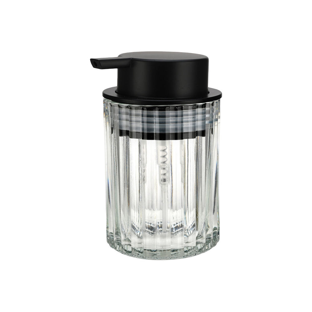 Αντλία Σαπουνιού Alivio Γυάλινη Ανάγλυφη 300ml 78X125cm Διαφανής Estia