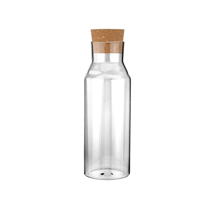 Γυάλινο μπουκάλι αποθήκευσης 1200ml με φελλό, διάφανο και ψηλό, σε λευκό φόντο με καθαρό και μίνιμαλ σχεδιασμό.