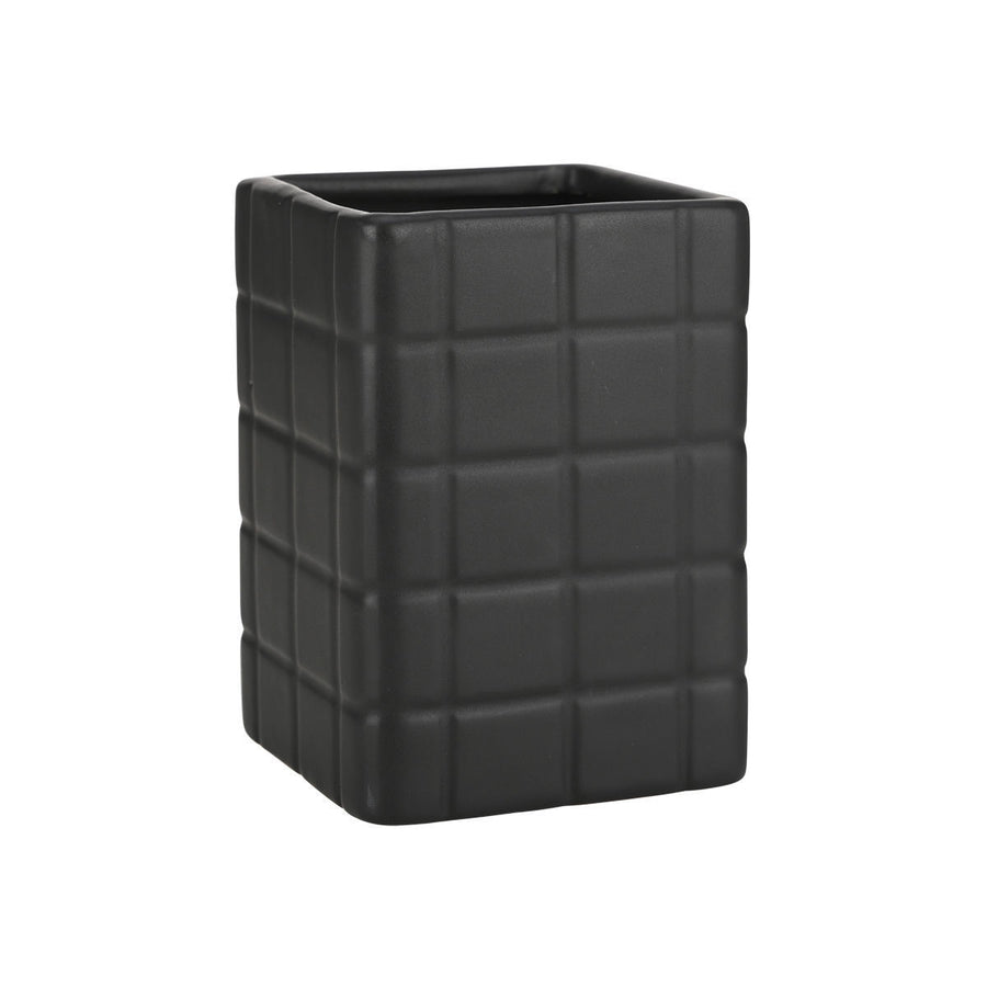 Estia Ποτηράκι Μπάνιου Κεραμικό Μαύρο Tiles