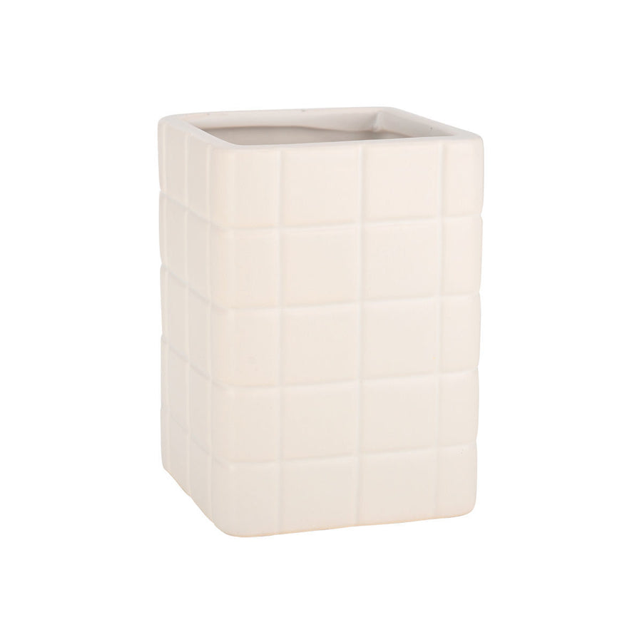 Estia Ποτηράκι Μπάνιου Κεραμικό Λευκό Tiles