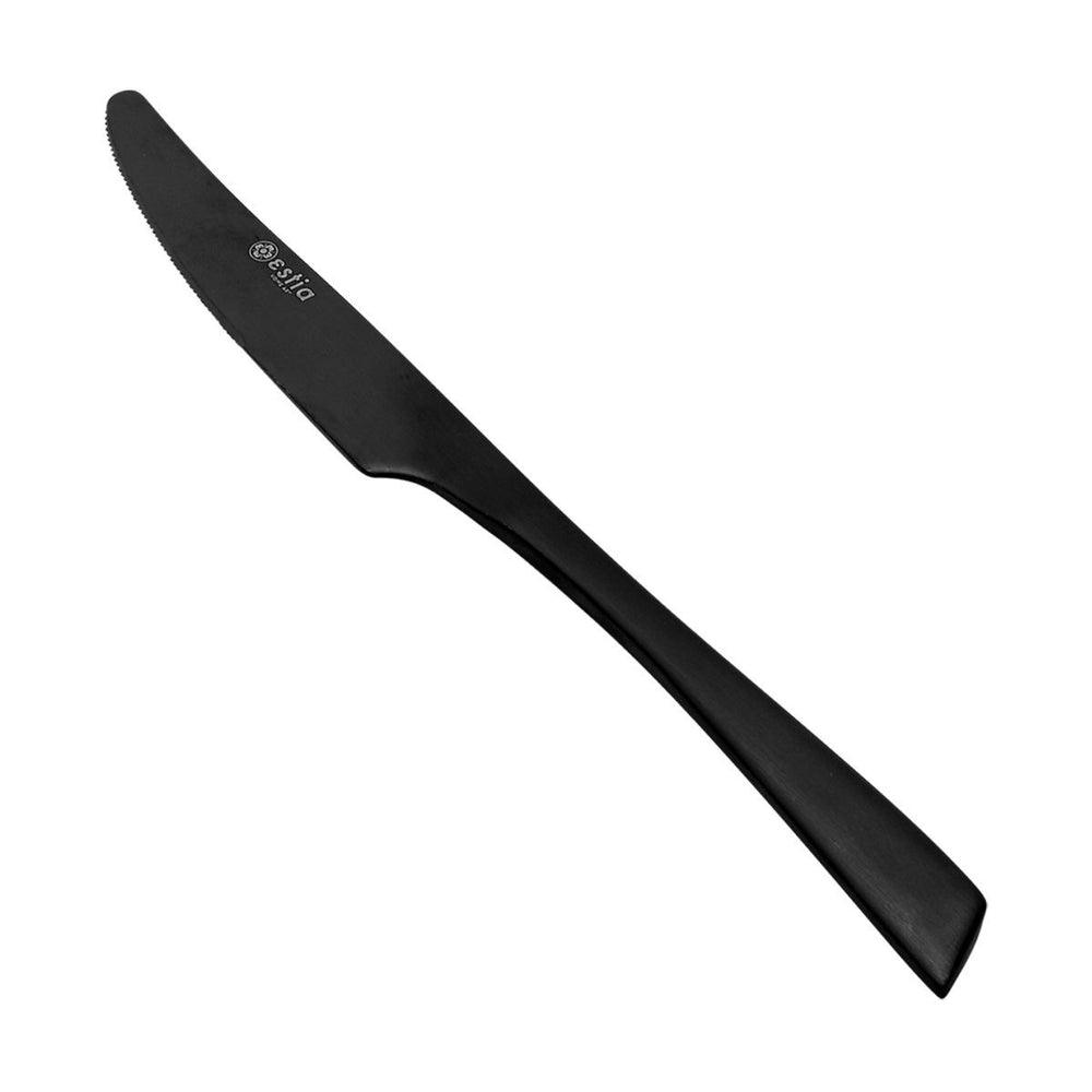 Μαχαίρι Φαγητού Edge Black Ανοξείδωτο Ατσάλι 18/0 Μαύρο Mat Estia