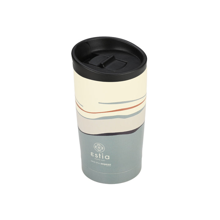 Estia Ποτήρι Θερμός  Save The Aegean 350ml Εκρού-Μέντα Ecozen Horizon Travel Mug
