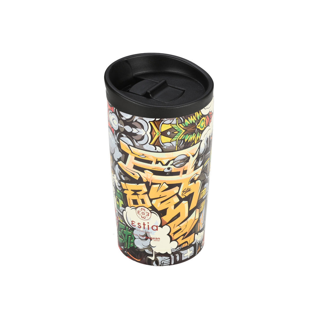 Estia Ποτήρι Θερμός  Save The Aegean 350ml Με Γκράφιτι Graffiti Rhythm Travel Mug