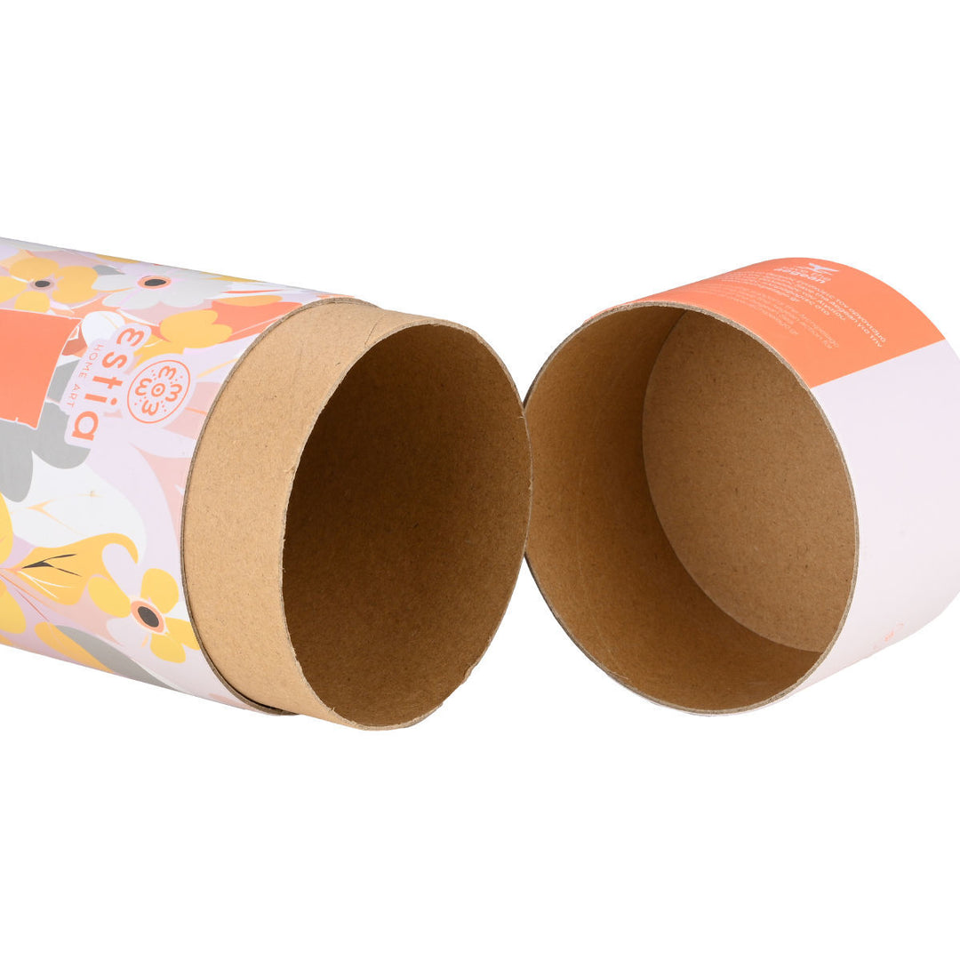 Estia Ποτήρι Θερμός  Save The Aegean 350ml Εκρού Με Λουλούδια Spring Sonata Travel Mug