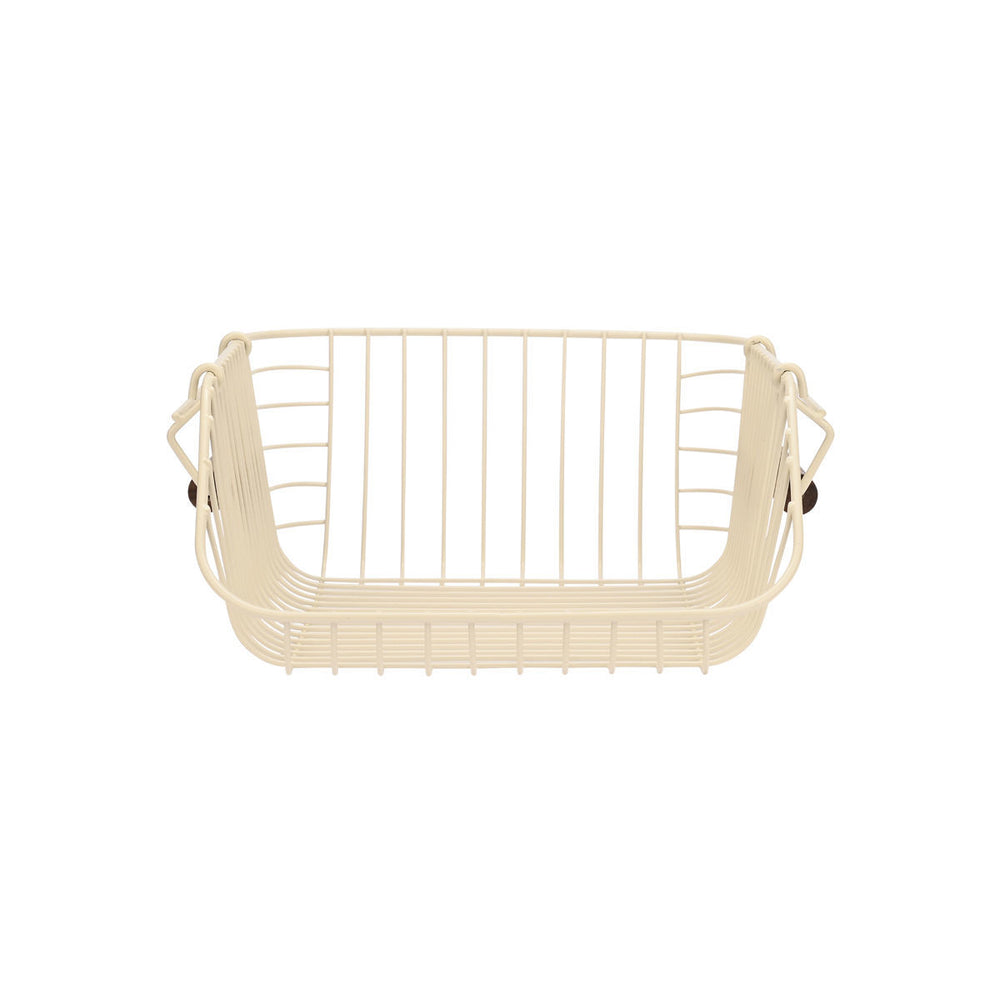 Καλάθι Οργάνωσης Στοιβαζόμενο Μεταλλικό Ivory Allure Estia