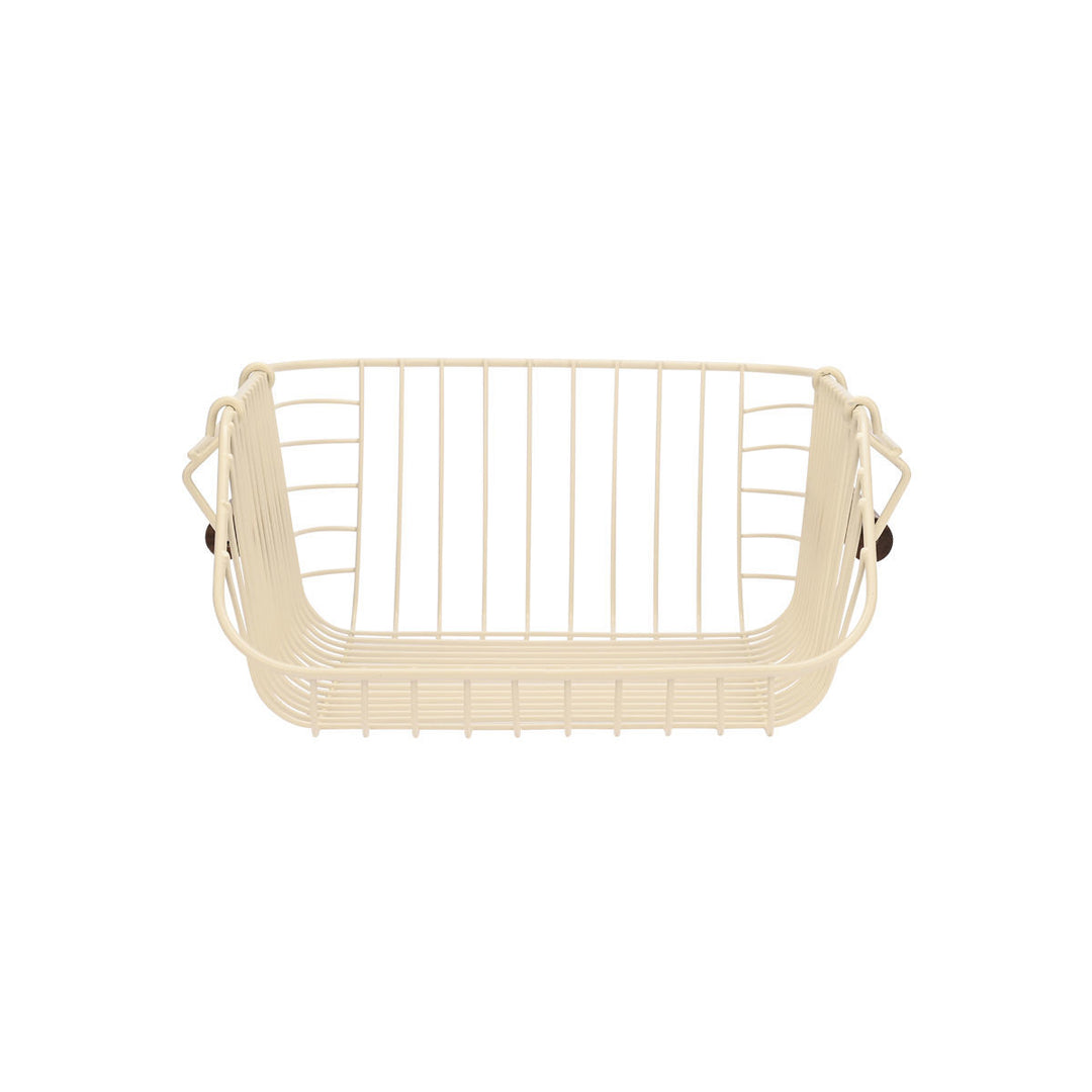 Καλάθι Οργάνωσης Στοιβαζόμενο Μεταλλικό Ivory Allure Estia