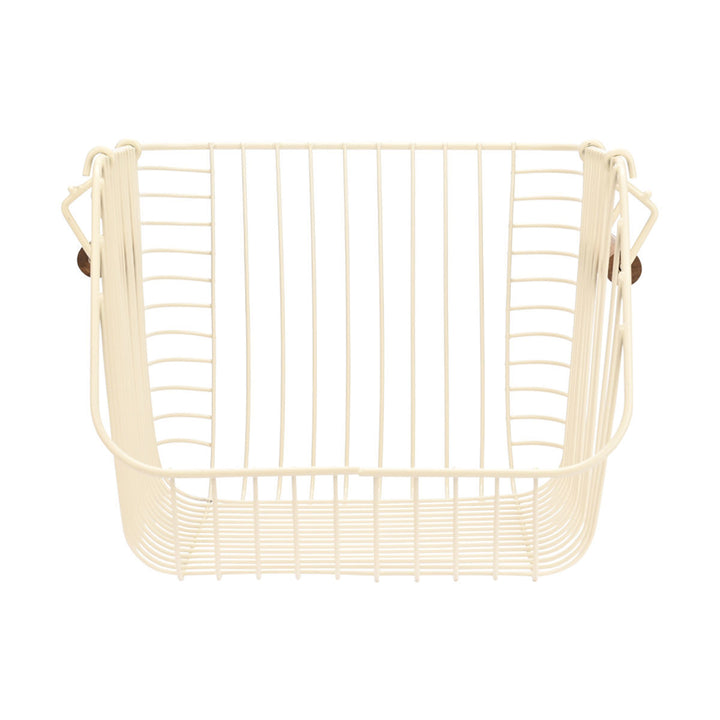 Καλάθι Οργάνωσης Στοιβαζόμενο Μεταλλικό Ivory Allure Estia