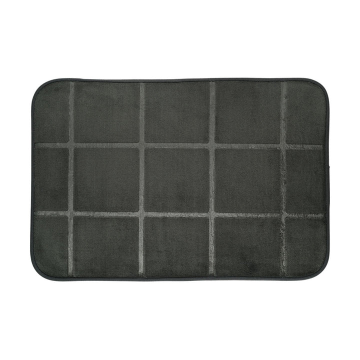 Πατάκι Μπάνιου Memory Foam Πολυεστέρα Μαύρο 40x60cm Tiles Estia