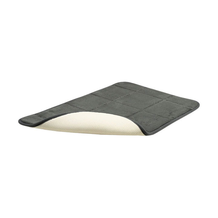Πατάκι Μπάνιου Memory Foam Πολυεστέρα Μαύρο 40x60cm Tiles Estia