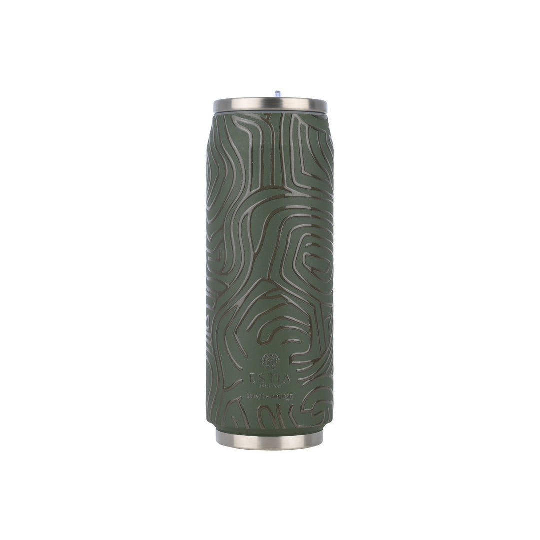 Estia Ποτήρι Θερμός Με Καλαμάκι Save The Aegean 500ml Λαδί Olive Flow