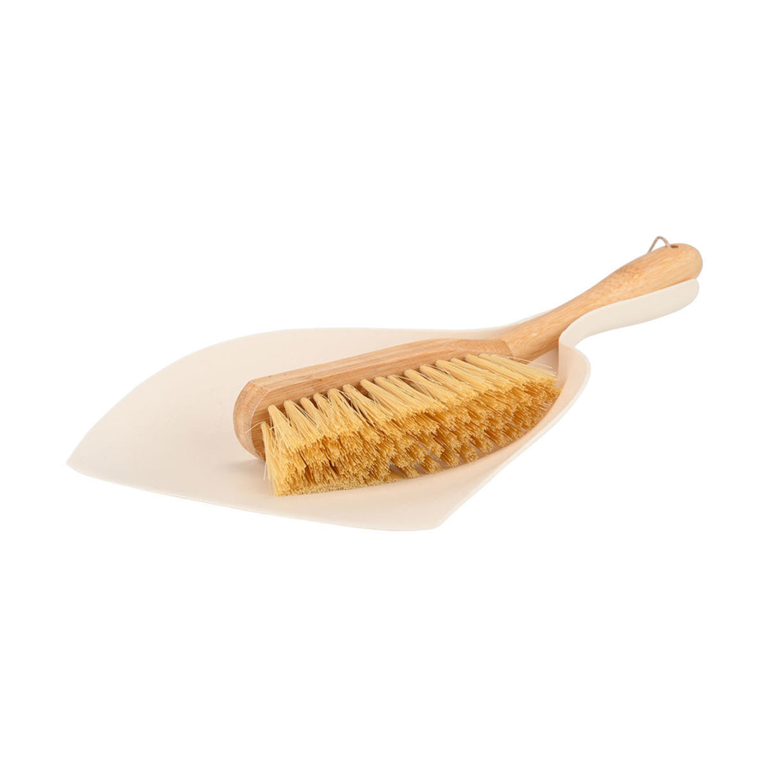 Σκούπα Με Φαράσι Χειρός Bamboo Εκρού Estia 36X23X8cm