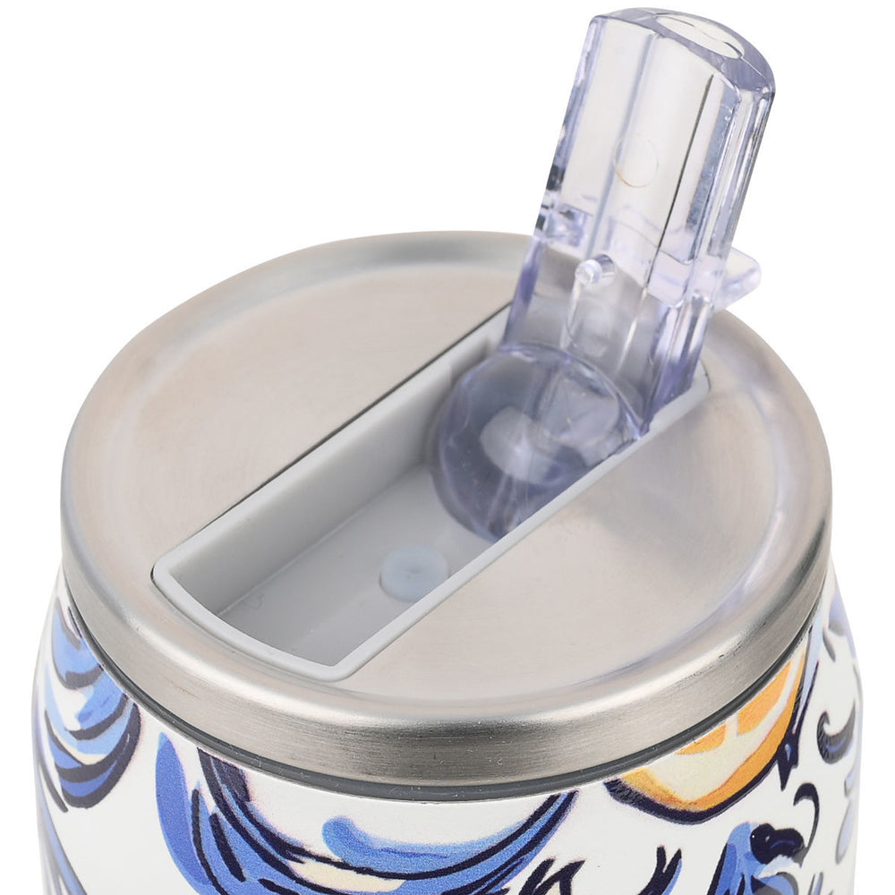 Estia Ποτήρι Θερμός Με Καλαμάκι Save The Aegean 500ml Μπλε-Κίτρινο Amalfi Coast