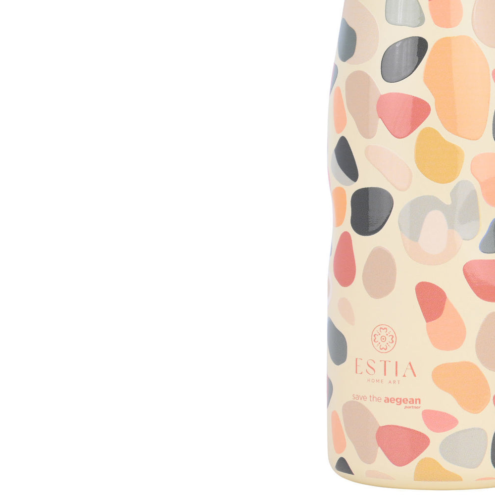 Estia Μπουκάλι Θερμός Save The Aegean 500ml Χρωματιστό Πουά Hue Pebbles