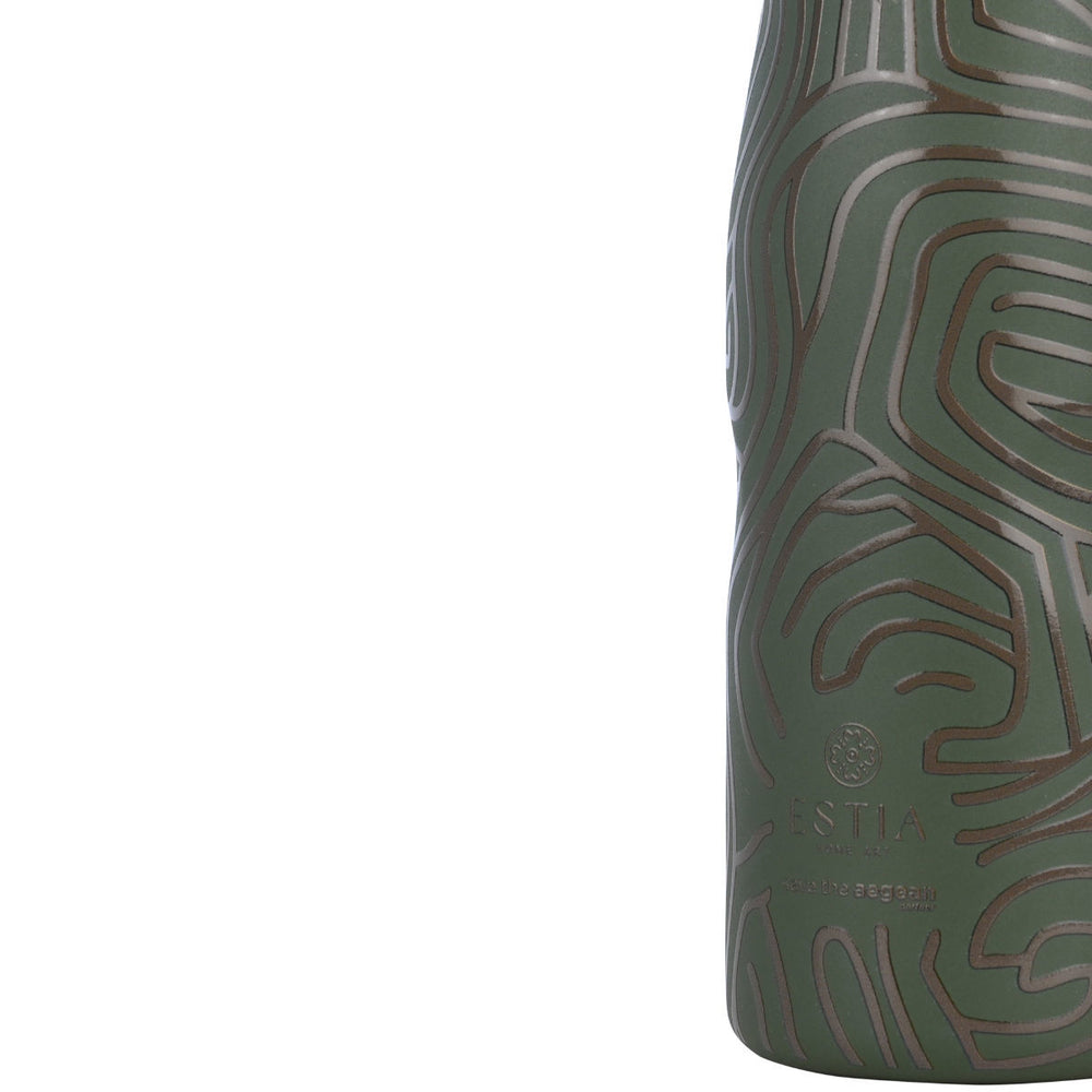 Estia Μπουκάλι Θερμός Save The Aegean 500ml Λαδί Olive Flow