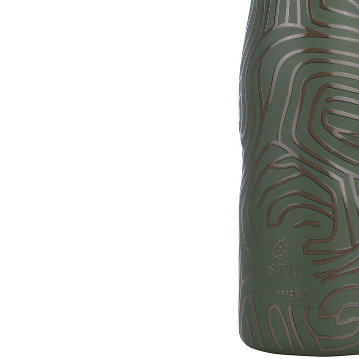Estia Μπουκάλι Θερμός Save The Aegean 500ml Λαδί Olive Flow
