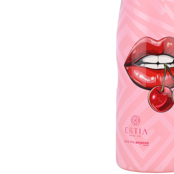 Estia Μπουκάλι Θερμός Save The Aegean 500ml Ροζ Blush Pop