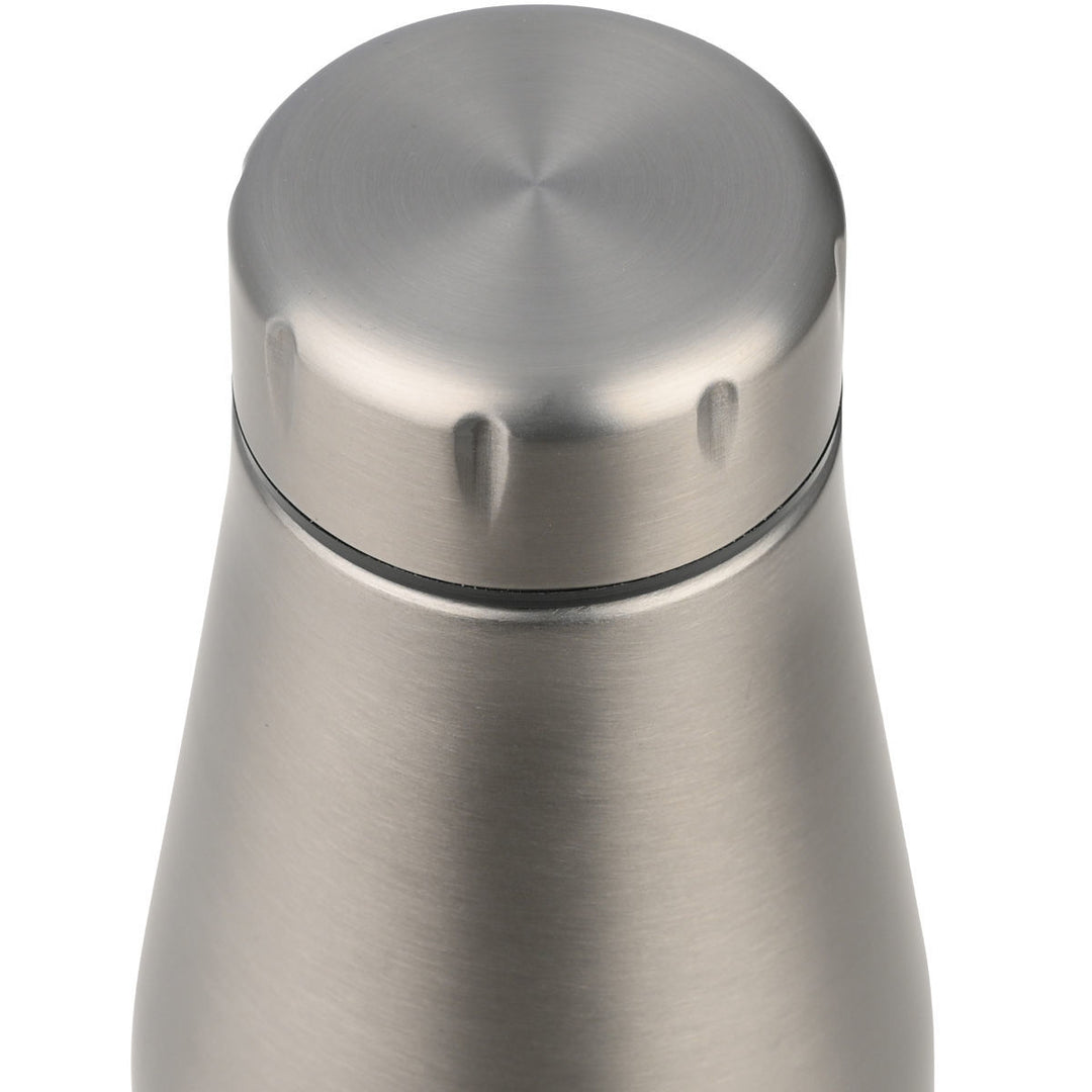 Ασημί καπάκι παγουριού Estia από ανοξείδωτο ατσάλι με ματ υφή και διακριτικό δακτύλιο στην κορυφή. Φωτογραφημένο σε λευκό φόντο, αναδεικνύει το μεταλλικό φινίρισμα.