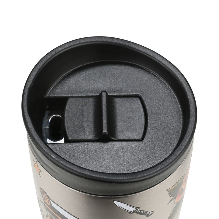Estia Ποτήρι Θερμός  Save The Aegean 350ml Γκρι Μεταλλικό Old School Ink Travel Mug