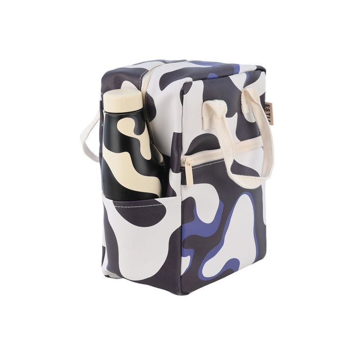 Τσάντα Φαγητού Ισοθερμική 7lt Estia Save The Aegean Εκρού Μαύρη Bold Drift