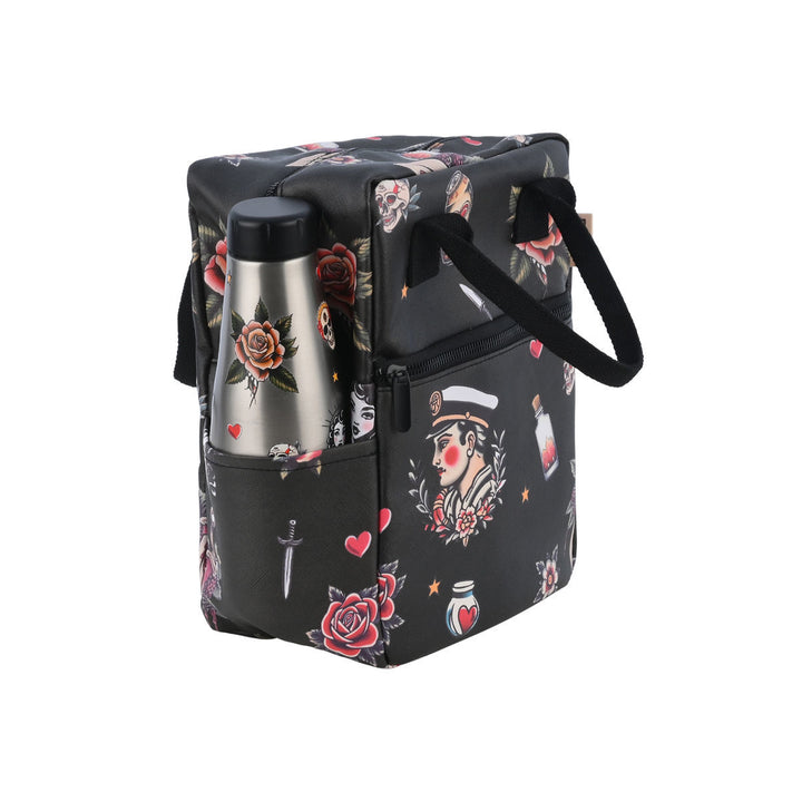 Τσάντα Φαγητού Ισοθερμική 7lt Estia Save The Aegean Μαύρη Old School Ink