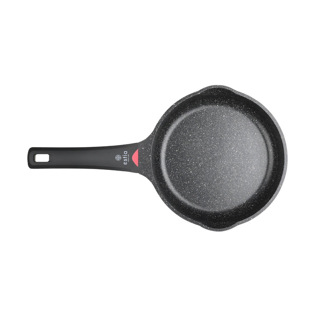Τηγάνι Μαύρο Αντικολλητικό Αλουμινίου Με Τριπλή Αντικολλητική Επίστρωση & Εργονομική Λαβή Estia 20cm