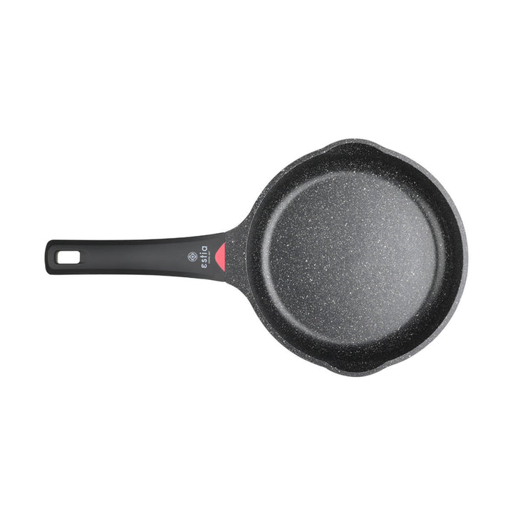 Τηγάνι Μαύρο Αντικολλητικό Αλουμινίου Με Τριπλή Αντικολλητική Επίστρωση & Εργονομική Λαβή Estia 20cm