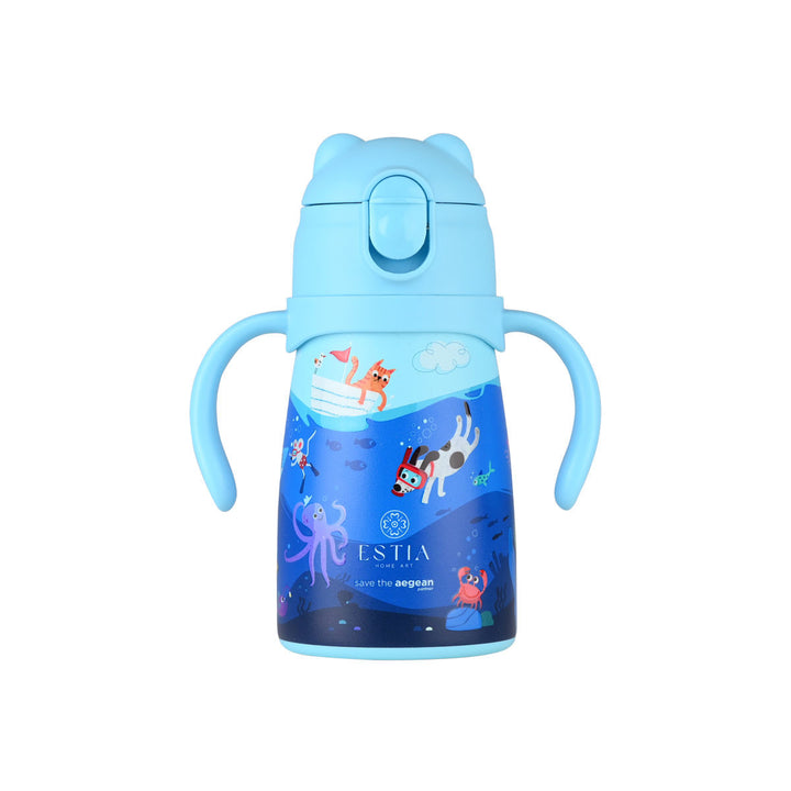 Estia Θερμός Παιδικό Με Καλαμάκι 300ml Μπλε Ocean Play