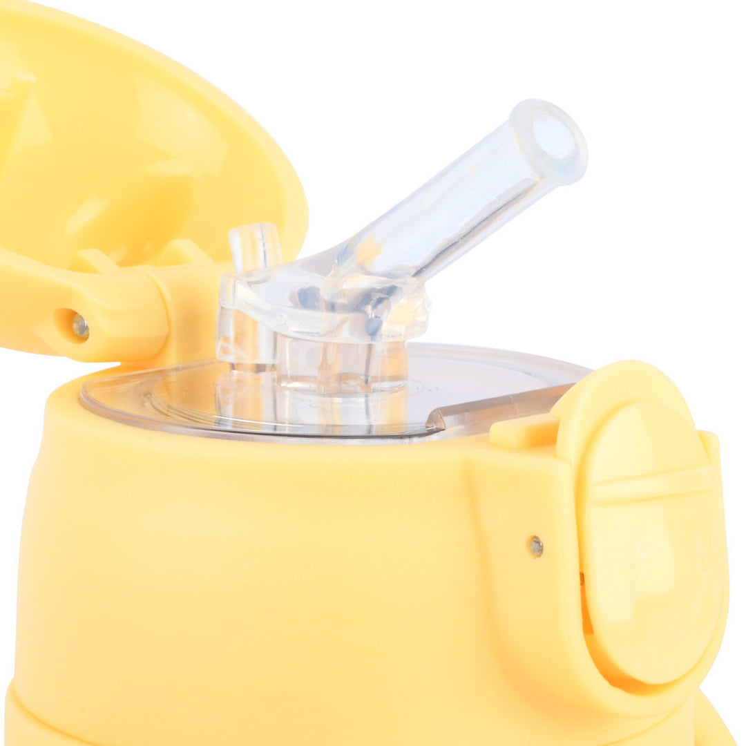 Estia Θερμός Παιδικό Με Λαβές Και Καλαμάκι 300ml Κίτρινο Με Κάστρο & Δεινοσαύρους Fortress Dragon