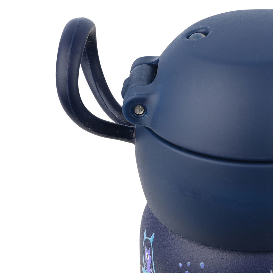 Estia Θερμός Παιδικό Με Καλαμάκι 350ml Μπλε Σκουρο Με Σχέδιο Διάστημα Solar Jump