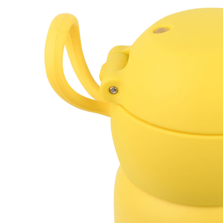 Estia Θερμός Παιδικό Με Καλαμάκι 350ml Κίτρινο Με Σχέδιο Κάστρο & Δεινοσαύρους Fortress Dragon