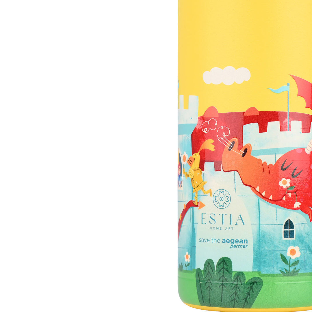 Estia Θερμός Παιδικό 500ml Κίτρινο Fortress Dragon