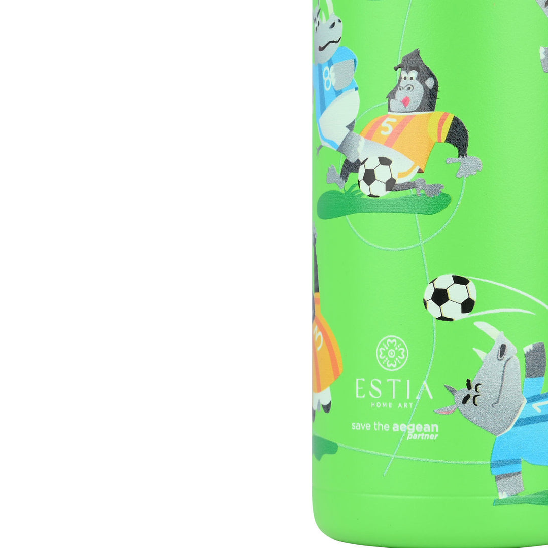Estia Θερμός Παιδικό Με Καλαμάκι 500ml Πράσινο Jungle Kick