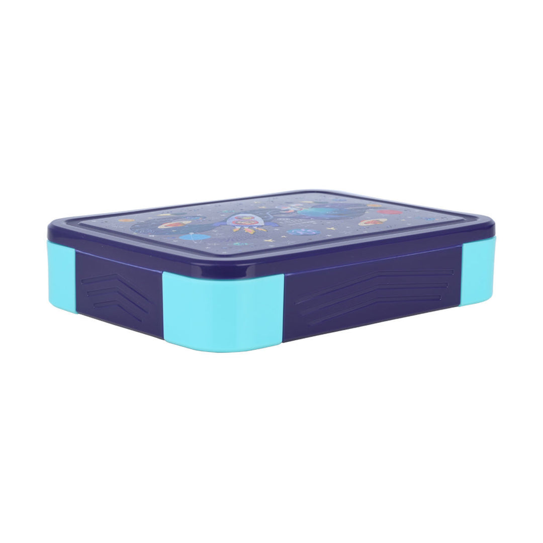 Τάπερ Estia Παιδικό Με 5 Θήκες Κουτάλι Και Πιρούνι 1330ml Μπλε Solar Jump