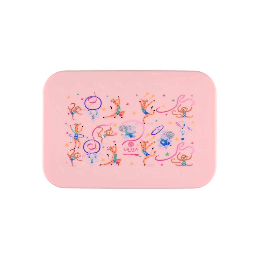 Τάπερ Estia Παιδικό Με 2 Αποσπώμενες Θήκες 900ml Ροζ Wild Stunts