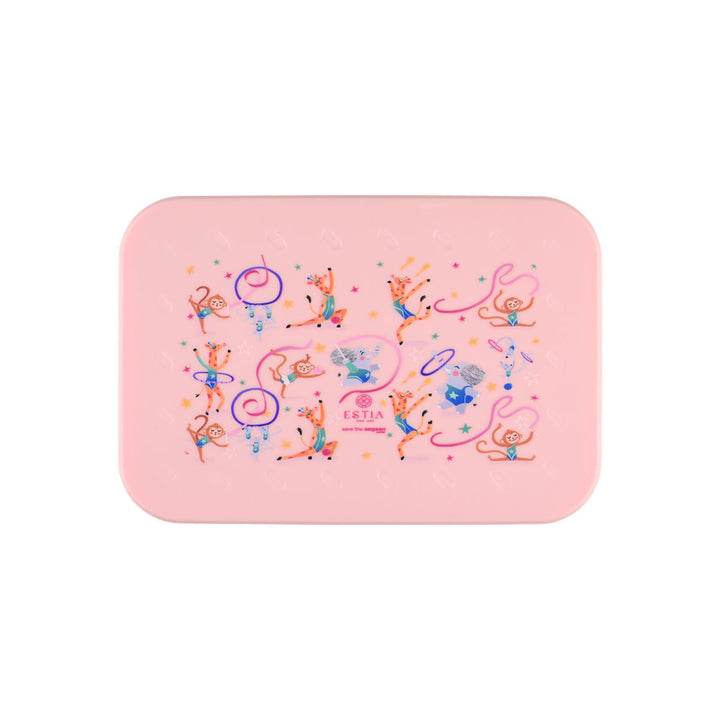 Τάπερ Estia Παιδικό Με 2 Αποσπώμενες Θήκες 900ml Ροζ Wild Stunts