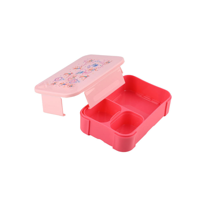 Τάπερ Estia Παιδικό Με 2 Αποσπώμενες Θήκες 900ml Ροζ Wild Stunts