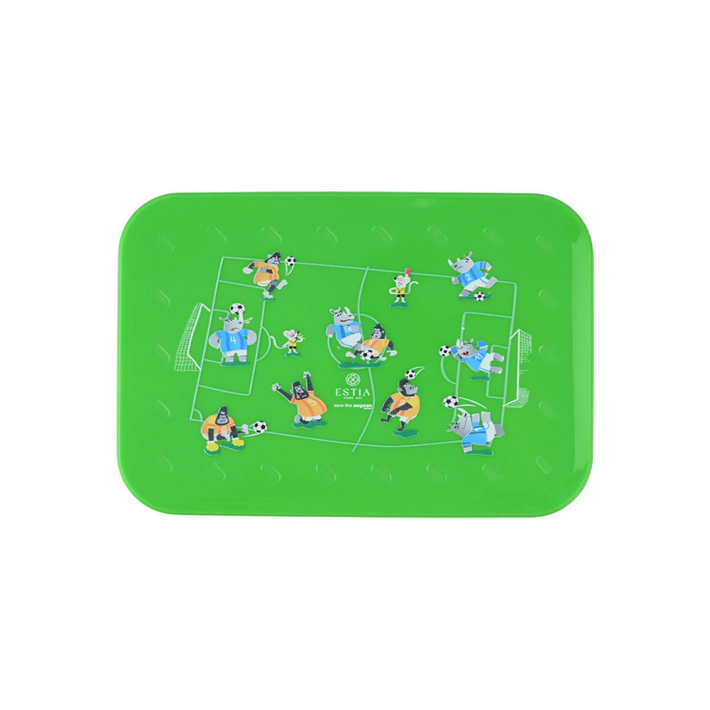 Τάπερ Estia Παιδικό Με 2 Αποσπώμενες Θήκες 900ml Πράσινο Jungle Kick